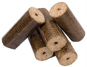 Brikety dřevěné - válcové s dírou 10kg (balík)