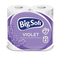 Toaletní papír BigSoft VIOLET 2vr., 4x190út.